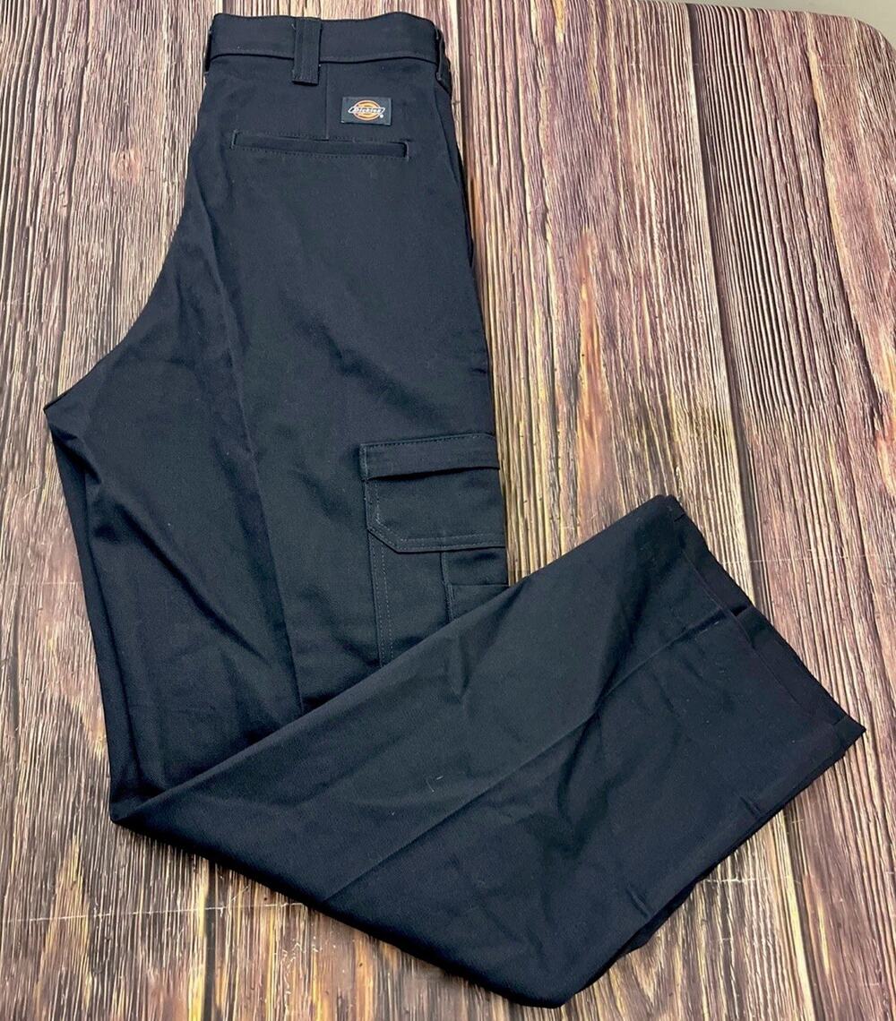 NWT Dickies Cargo Navy Blue Pants Straight Leg Mens 32x32 (Actual 32x32)